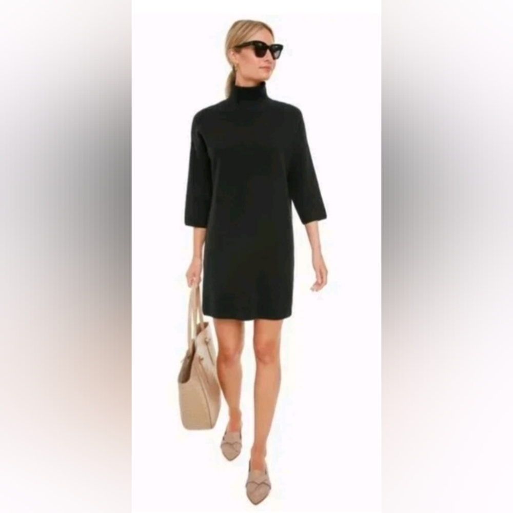 Pomander Place Tuckernuck Women's Noir Viviane Mini Shrimer Turtleneck Dress